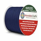 Mandala Crafts® 1mm Waxed Cord, for Beading and Macrame Supplies, 100 Meters, 109 Yards Navy Blue