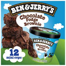 Ben & Jerry's - Vermont's Finest Ice Cream, Non-GMO - Fairtrade - Cage-Free Eggs - Caring Dairy - Responsibly Sourced Packaging, Chocolate Fudge Brownie, 4 Oz. Mini Cups (12 count) Ben & Jerry's - Vermont's Finest Ice Cream, Non-GMO - Fairtrade - Cage-Free Eggs - Caring Dairy - Responsibly Sourced Packaging, Chocolate Fudge Brownie, 4 Oz. Mini Cups (12 count)