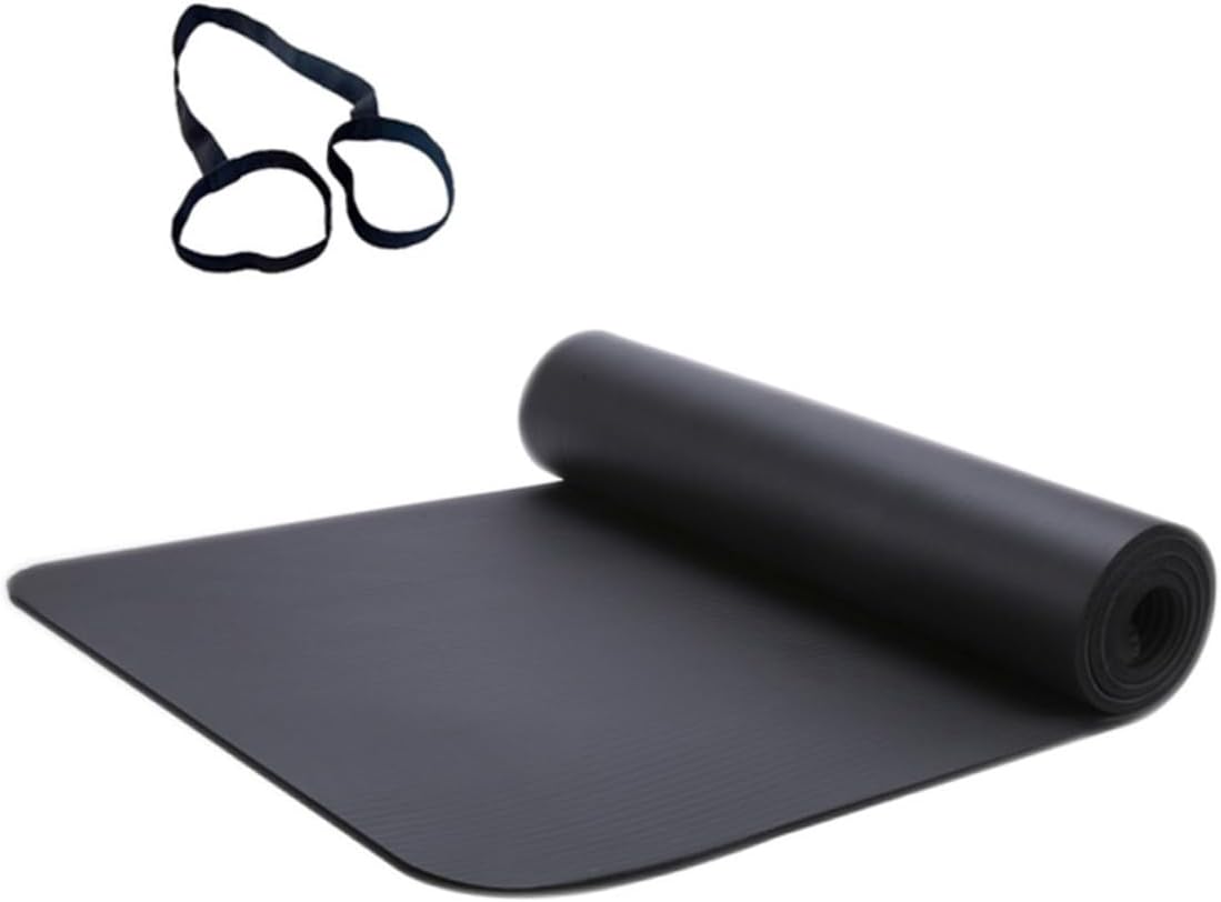 Extra Thick High-density Yoga Mat with Carrying Strap Non-slip Anti-tear Exercise Mat for Women for Home Workouts and Yoga
