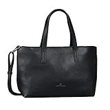 aus hochwertigem Lederimitat TOM TAILOR bags MARLA Damen Shopper M, black, 34x12x21