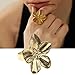 CAZSTYK Vintage Flower Stainless Steel Open Fashion Simple Promise Jewelry Birthday Gift Adjustable