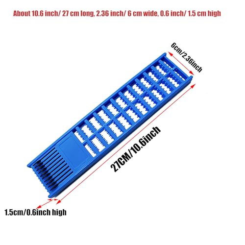 2 Pieces Fish Hook Holde Fishing Leader Line Board Organizer Snelled Hook Holder Plastic Double Side Spring Hooks for Storing Line Rigs Tray Keeper Rigs Holder Leader 6x27cm Blue and Green by Yinprwi - Image 2