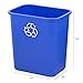 United Solutions 7 Gallon/28 Quart Efficient Recycle Wastebasket | Fits Under Desk | Small, Narrow Spaces in Commercial, Kitchen, Home Office, Dorm | Easy to Clean, 1 Pack, Blue, Model Number: WB0084