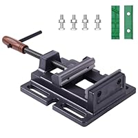 ZTUKOMN BohrmaschinenSchraubstock, 110 mm Backenbreite, 3,75 Kilogramm,Maschinenschraubstock mit Weiche Schraubstock-Schutzbacken
