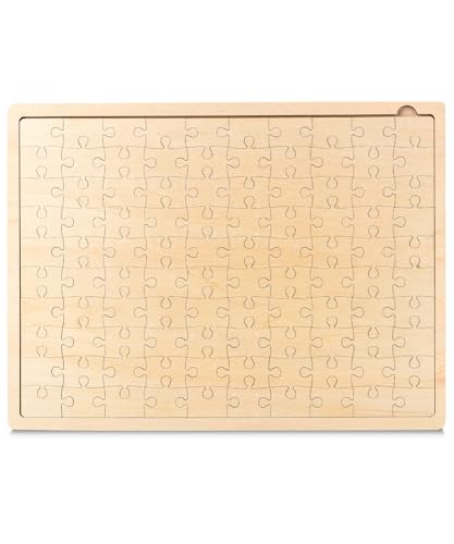 Mr. Pen- Blank Wooden Puzzle, 100 Pieces, 14.2" x 10.6", Wooden Blank Puzzles to Draw on