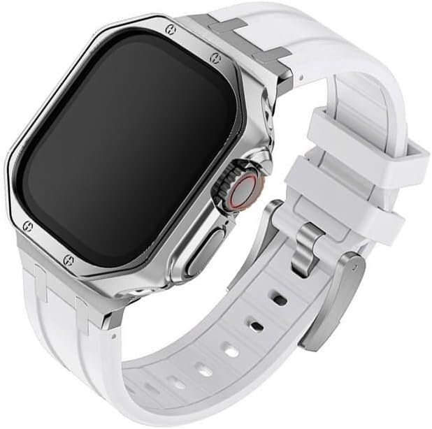 Bracelet de montre en silicone antichoc pour Apple Watch 44mm sport et quotidien homme agate