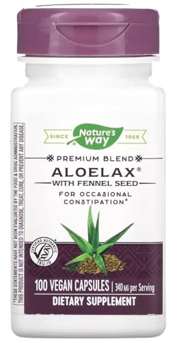 Nature's Way Aloelax with Fennel Seed, 100 Capsules, Pack of 2 Nature's Way Aloelax with Fennel Seed, 100 Capsules, Pack of 2