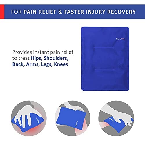 Therapaq Ice Packs For Injuries Reusable Version - Adjustable, Large 14 X 11 Inch Hot And Cold Gel Pack For Stomach, Shoulder And Back Discomfort - Perfect For Sports Therapy And Recovery #TOP6
