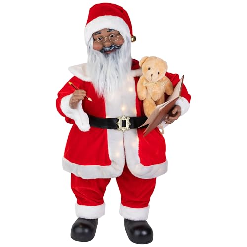 Northlight 32-Inch Animated Black Santa