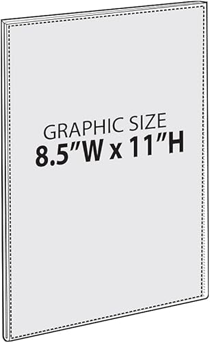 Vista 14 de Azar Displays 122015 - Marco autoadhesivo de acrílico transparente para letreros de pared, 5.5 pulgadas de ancho x 2.5 pulgadas de alto