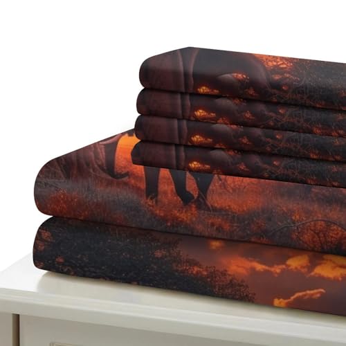 Parure de lit Arbre de Vie microfibre premium housse de couette 220x240 anti-plis - 6