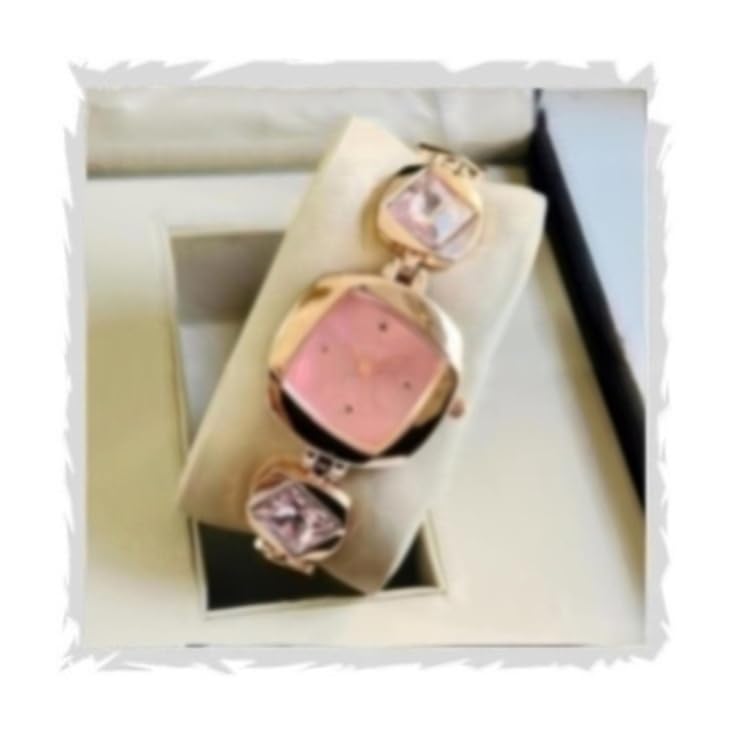 Acnos Multi Colors Luxury Dial Square case Stone Studded brecelet Strap Quartz Analog Wrist Watches for Women’s Girls Miss Ladies Pack of 1