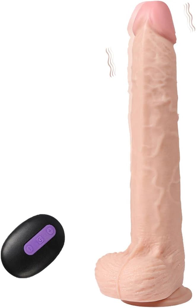 11.6 Inch Huge USB Rechargable Vibrator Realistic Dildo Vibrator, 20 Modes Large Dildo Vibrating Machine with Big Suction Cup Adult Sex Toy