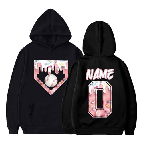 Genérico Sudadera con Capucha Infantil Manga Larga Personalizada impresión Digital térmica diseño único Invierno niños Actividad Exterior (Black, 12-13 Years)