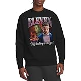 Stranger Things Eleven Homage Unisex Sweatshirt, Black, Large