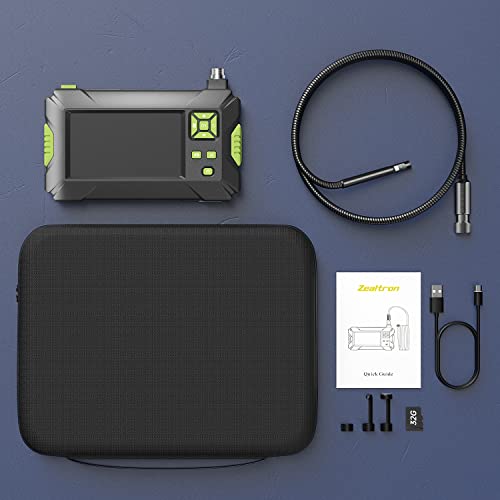 Endoscope With 720° Rotating Camera,1080P Rotatable Borescope Camera 4.3" Ips Inspection Camera, Ip68 Waterproof With 8+1 Led Lights,9.8Ft Snake Tube Probe For Air Duct, 32Gb Card #TOP7