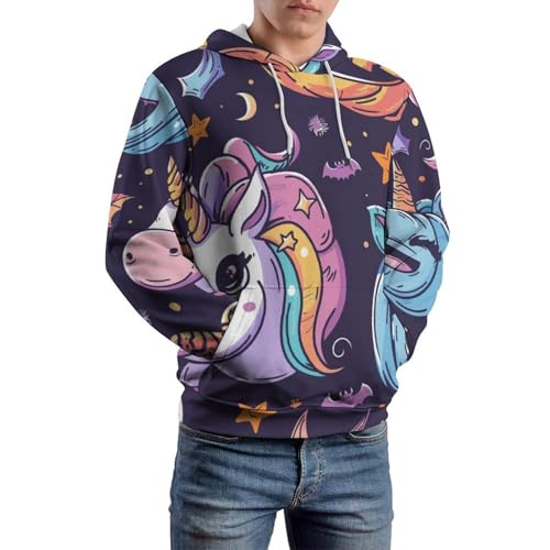Sweat à capuche citrouille licorne hoodie unisexe taille S - 6