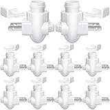 Tuanse 10 Sets Plug in Night Light Module Night Light Base with Shade Mounting Clip Plastic Lights Rotating Base for Making Your Own Decorative (White)