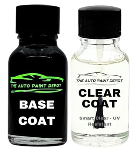 AUTO PAINT DEPOT Basecoat & Clearcoat Touch Up Paint in Bottle with Brushes 0.5 OZ KIT - Compatible With 1968 Fiat (127) Rosso - MADE IN THE USA