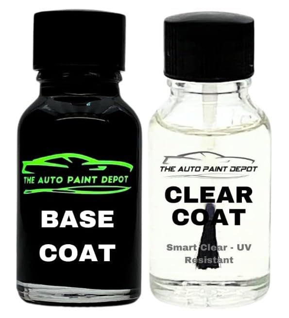 AUTO PAINT DEPOT Factory-Matched Basecoat & Clearcoat Touch Up Paint in Bottle with Brush in Lid 1.0 OZ KIT- Compatible With 2006 GMC (63) Sport Red - MADE IN THE USA