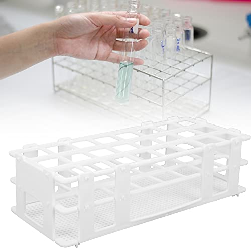 Plastic Test Tube Rack, 24 Holes Lab Test Assembly Detachable Sampling Tube Holder for 25mm Test Tubes