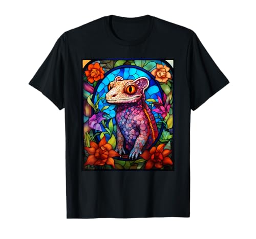 Stained Glass Style African Fat-tailed Gecko T-Shirt