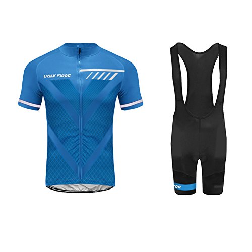 UGLY FROG Ropa Ciclismo Verano para Hombre y Mujer - Un Conjunto de Ciclismo Jersey Maillot y Culotte Pantalones Cortos DTMX03F