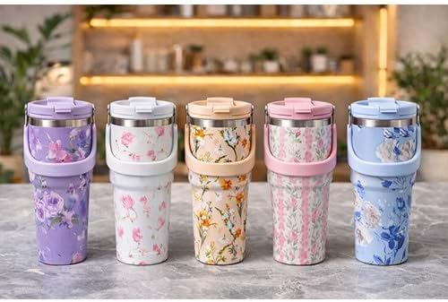 900 Ml Ta ma Kulplu Paslanmaz  elik Termos Mug - Vakumlu Is  Yal t ml  Bardak - 24x10cm