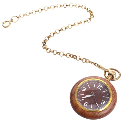 Reloj de bolsillo vintage SECFOU con esfera digital analógica y movimiento de cuarzo