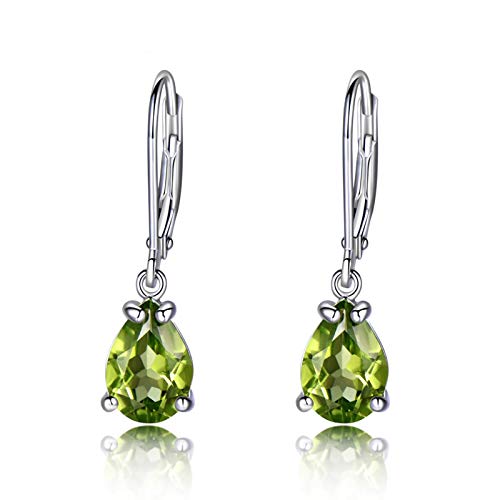 Boucles d'oreilles dormeuses topaze bleu ciel en argent pour femme KnSam