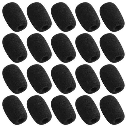 DOKRIN Protectores para micrófono Paquete de 20 unidades de fundas de espuma para micrófonos de mano, filtros antipop y protectores antiviento.