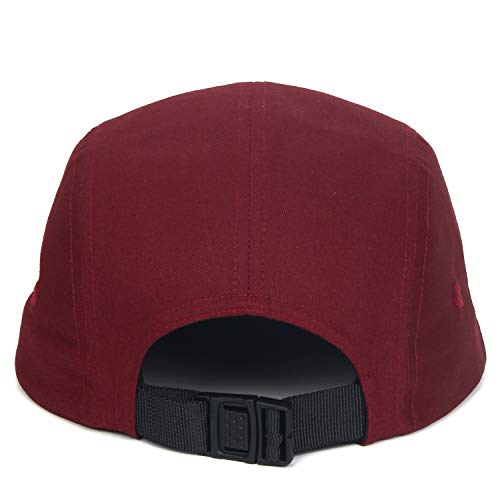 Image of 5 Panels Baseball Cap Classic Flat Bill Hat Cotton Short Flat Brim Caps