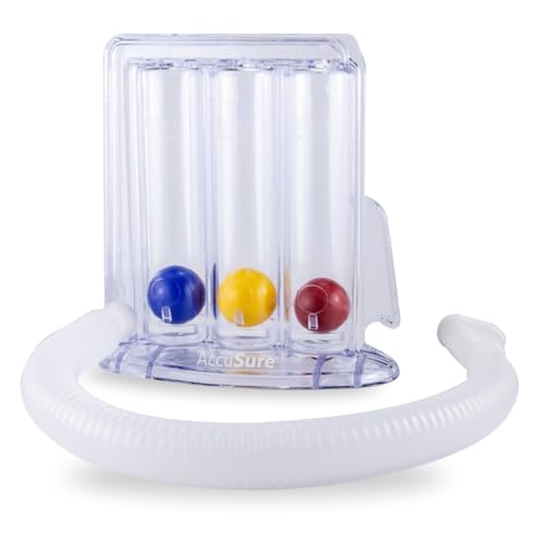 Image of AccuSure 3 Ball Spirometer | Lung Exerciser | Respiratory Exerciser | Breathing Exercise | Respirometer | Breath Measurement System | Deep Breathing Lung Exerciser | Washable, Hygienic & Detachable