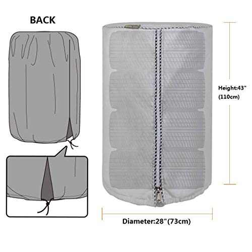 Mr.You Large Tire Cover,Seasonal Tire Tote,Tire Storage Bag & Seasonal Tire Cover,Waterproof Dust-Proof (Diameter 28",Silver Coated) - Thumbnail 3