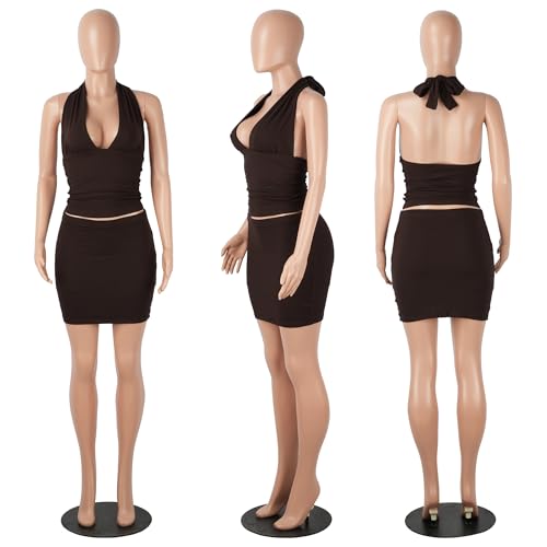 Image of PORRCEY Women Sexy Casual 2 Piece Leopard Cheetah Print Mini Dress