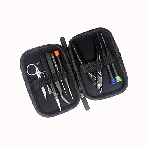 RUILUL 9 en 1 Kit Vape Tool Kit pour RBA RTA RDA E-Cigarette Shisha Vape  Set avec Sac Camouflage Fermeture clair Sans Nicotine, Camouflage :  Amazon.fr: High-Tech