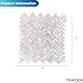 Tenedos Genuine Mother of Pearl White Oyster Herringbone Shell Mosaic Wall Tile Backsplash for Kitchen Bathroom Shower, Spas, Fireplace, Pool by Vogue Tile (Full Sheet)