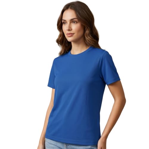 Image of NOBERO 100% Cotton T-Shirts for Women Stylish | Regular Fit | Solid T Shirts for Women 180 GSM Combed Cotton | Crew Neck Half Sleeve