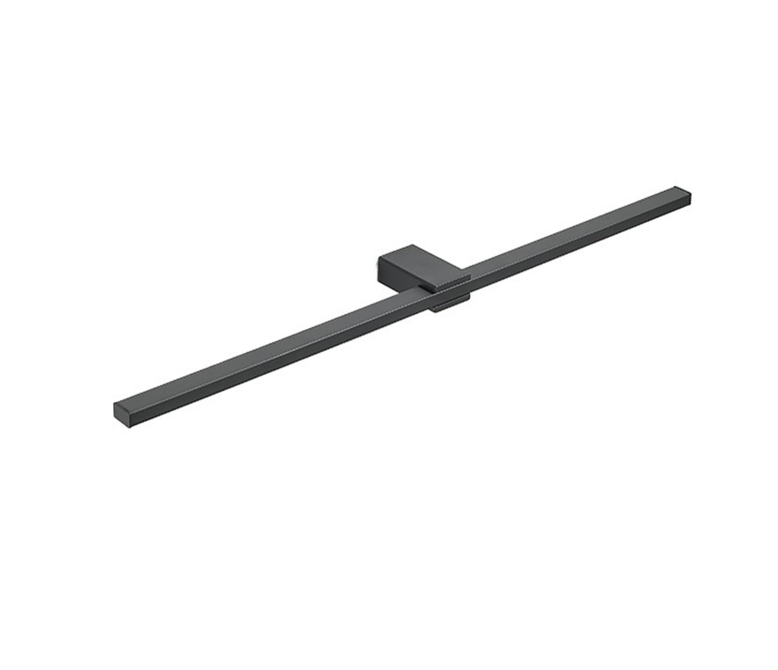 1pc Black Toilet Hanging Non Perforated Towel Rack Extendable Pole Stainless Steel(50cm Black)
