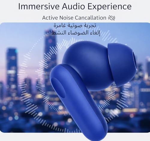 Image of Original Buds 2R for OnePlus Nord Wireless Earphones Equipped Mic 12.4mm Drivers Noise Reduction Long Battery 38Hr Deep Bass Fast Pair Clear Call Lightweight in-Ear Type C Charging (Blue)