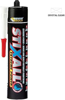 SIKA 3 x Stixall Extreme Power - Building Adhesive and Sealant Hybrid, Crystal Clear, 290 ml