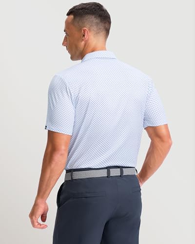 Micro-Print Performance Golf Polo