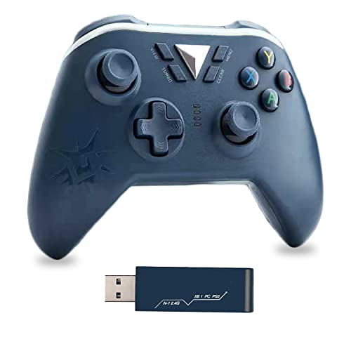 Wireless Xbox One Controller 2,4Ghz Game Kontroller Kabellos Kompatibel mit Xbox Series X/Xbox One S/Xbox One X/PS3 und PC (Blue)