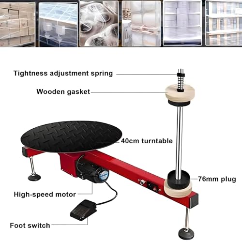 Envolvedora de película elástica con varilla de 45 cm para rollo de 70 cm 8
