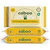 Caboo Tree Free Flushable Wipes, Certified Flushable, Septic Safe, Biodegradable, Chemical Free, Unscented Wipes for Adults made with Renewable Bamboo Based Viscose (Pack of 3, Total of 180)