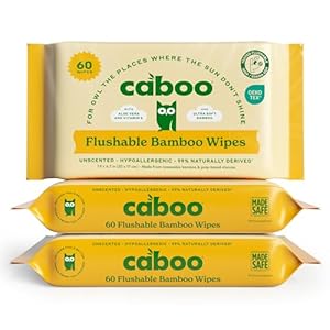 Caboo Tree Free Flushable Wipes, Ce...