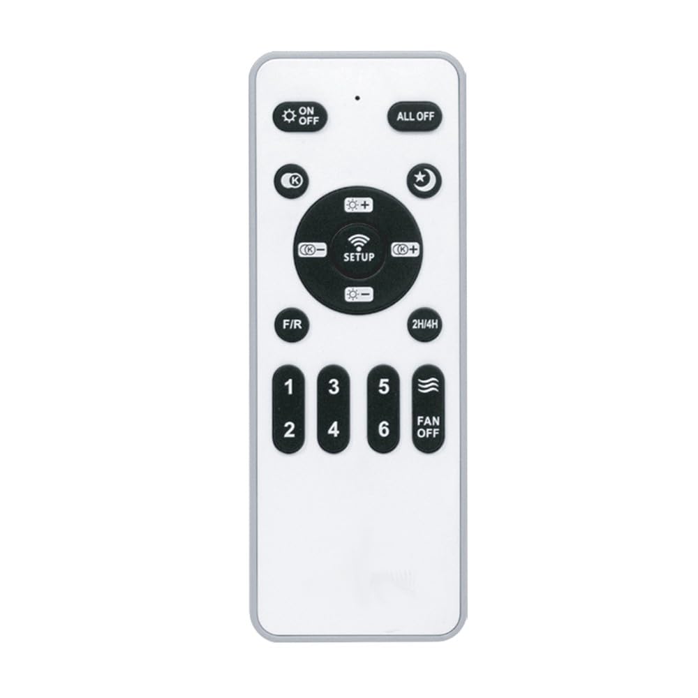 wonderlamp Ventilador de techo pequeño ø64cm silencioso LED Mancado Blanco CCT 3000-4000-6000K, Intensidad Regulable 20W