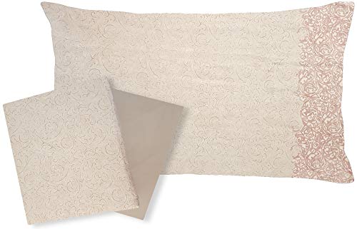 Flanella 100% di puro cotone Completo letto Una Piazza e Mezza 1,5 francese lenzuola sopra + lenzuolo sotto con angoli + 1 federa ZUCCHI BASICS (Nifty col 1)