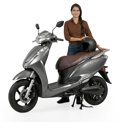 Image of Ryoto Non RTO Electric Scooty, Lithium, Sped 25 km /Hr, Maximum Range 50-55 km, Lightweight, Digital Speedometer, Motor Power 250W BLDC Bike Scooter for Men and Women (Grey)