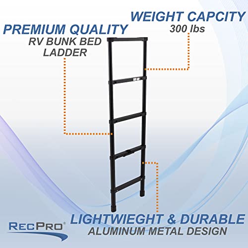 Recpro Rv Telescoping Bunk Bed Ladder | Includes Mounting Brackets | Lightweight Aluminum Collapsible Construction (66") #TOP4